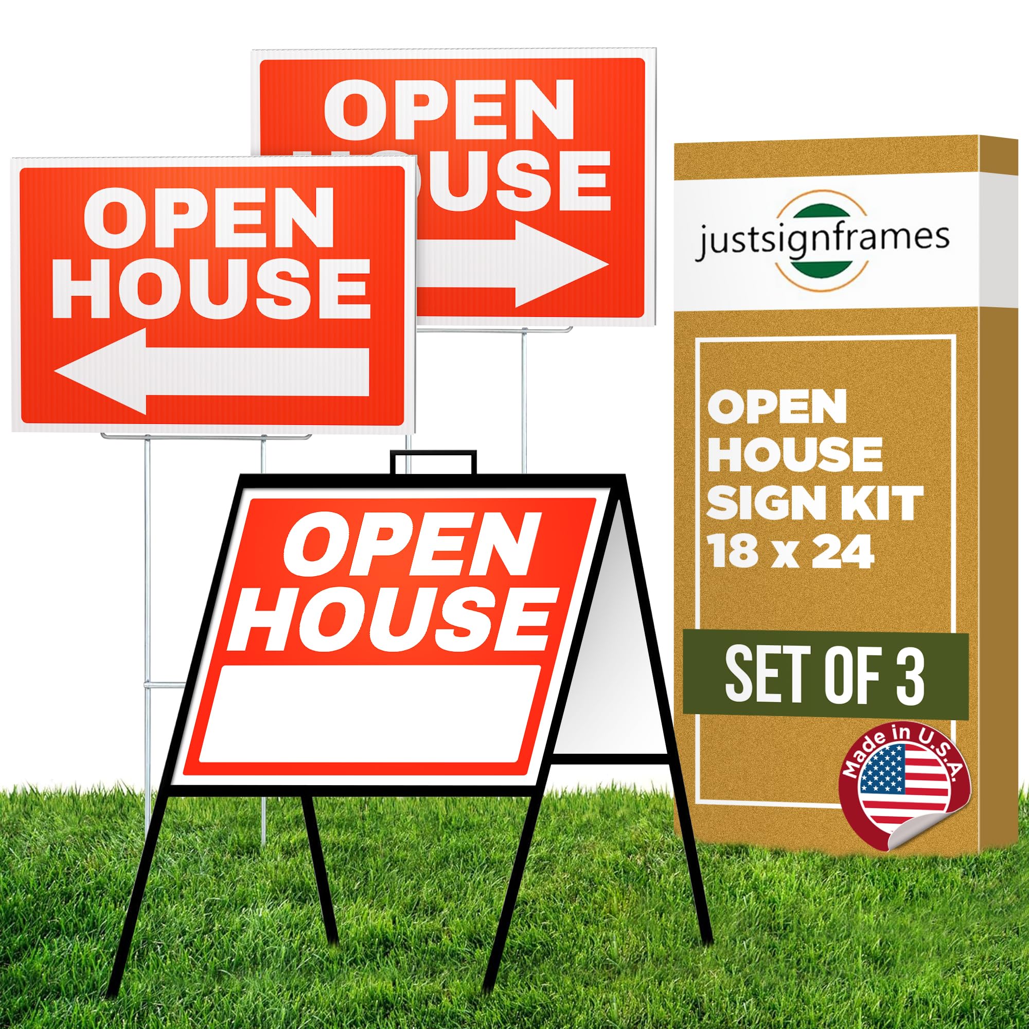 Amazon.com : justsignframes Open House Sign Kit Highly Amazon.com : justsignframes Open House Sign Kit Highly